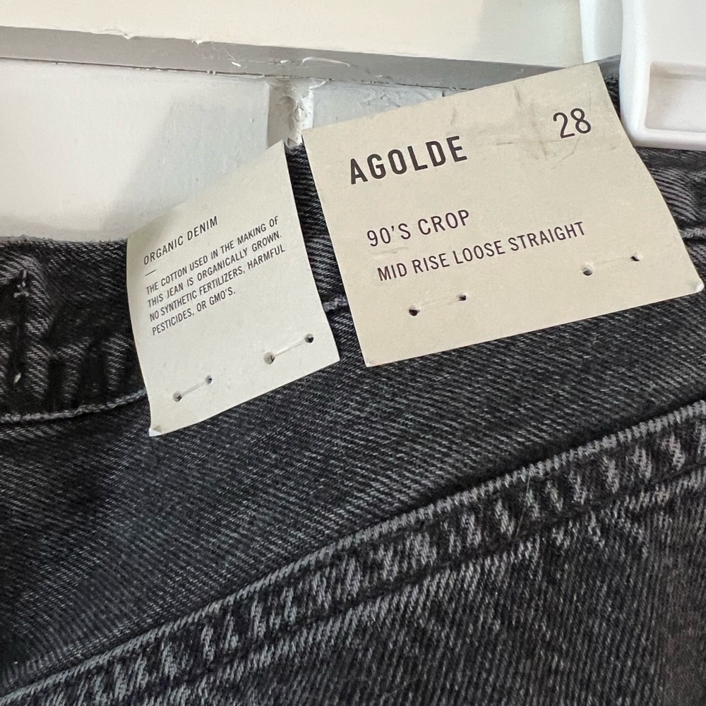 NWT Agolde, 90’s Crop Mid Rise Loose Straight, size 28